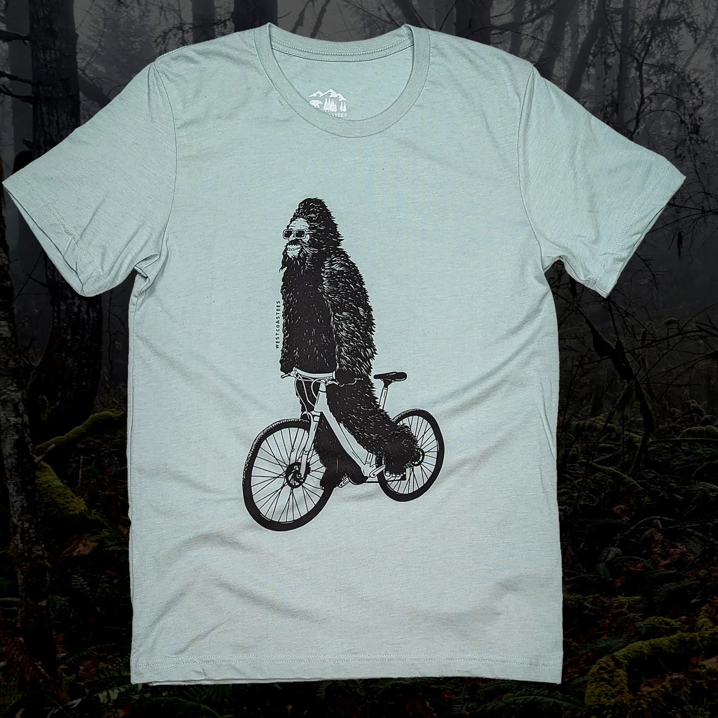 Biking Squatch unisex t-shirt