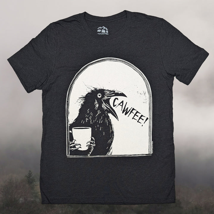 Adult Unisex Cawfee T-shirt Heather Black