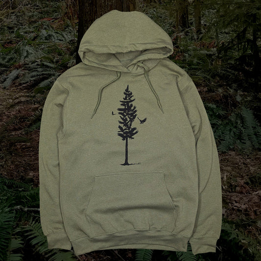 Eagle Pine Hoodie Army Green unisex