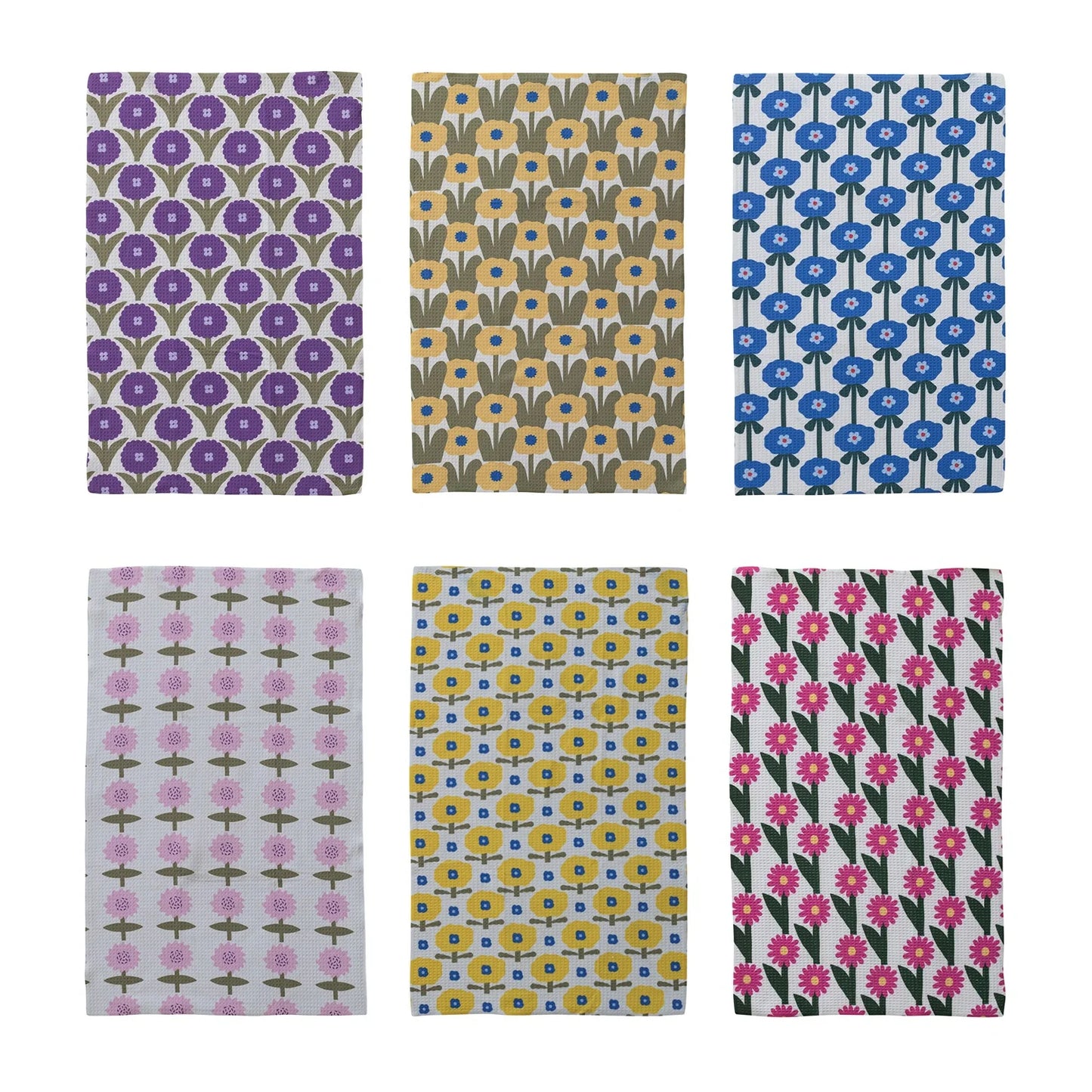 Printed Recycled Microfibre Tea Towels 6 styles