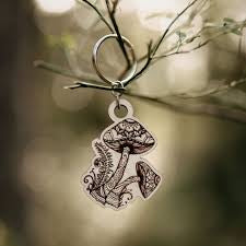 Wood Carved West Coast Key Chain