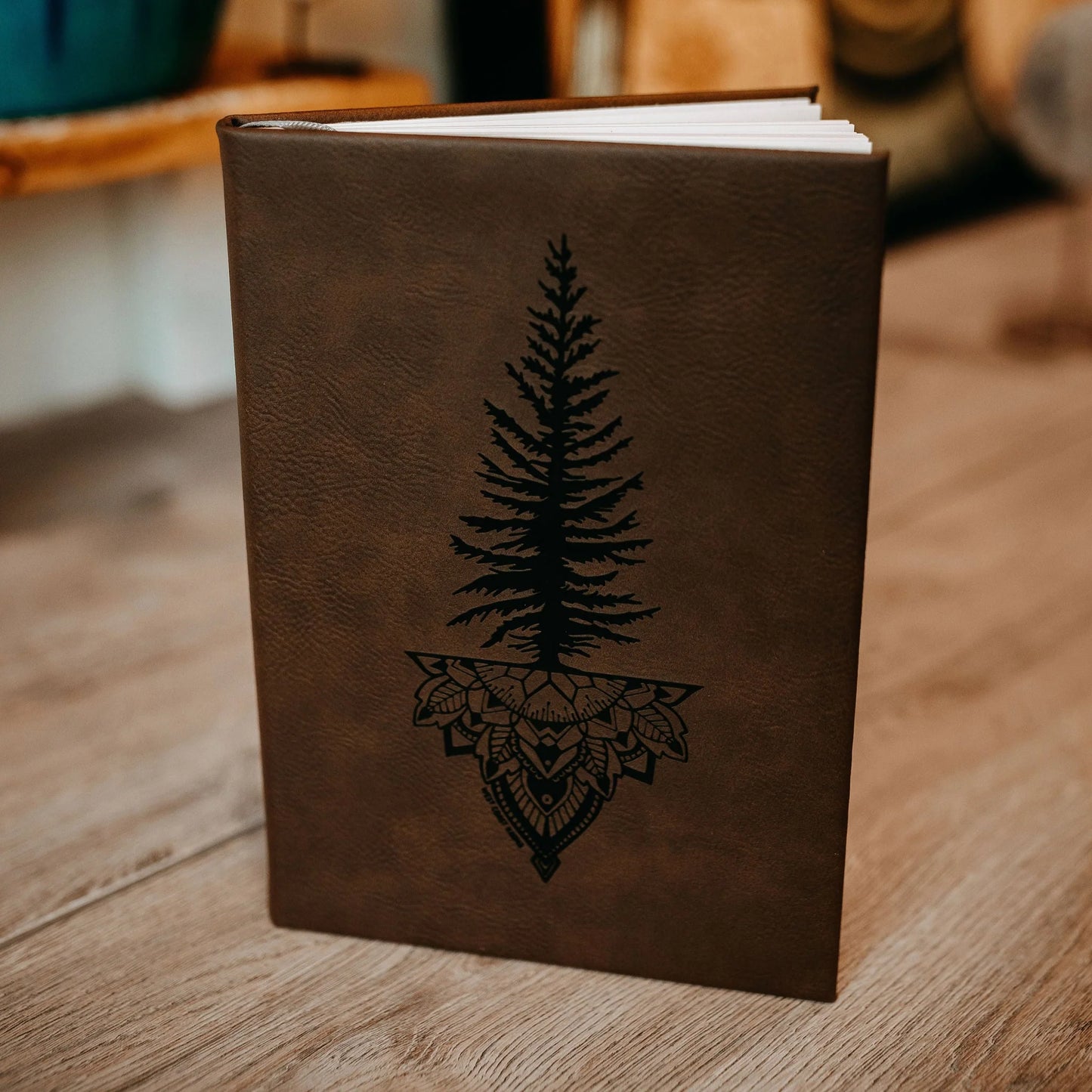 Engraved Tree Mandala Journal