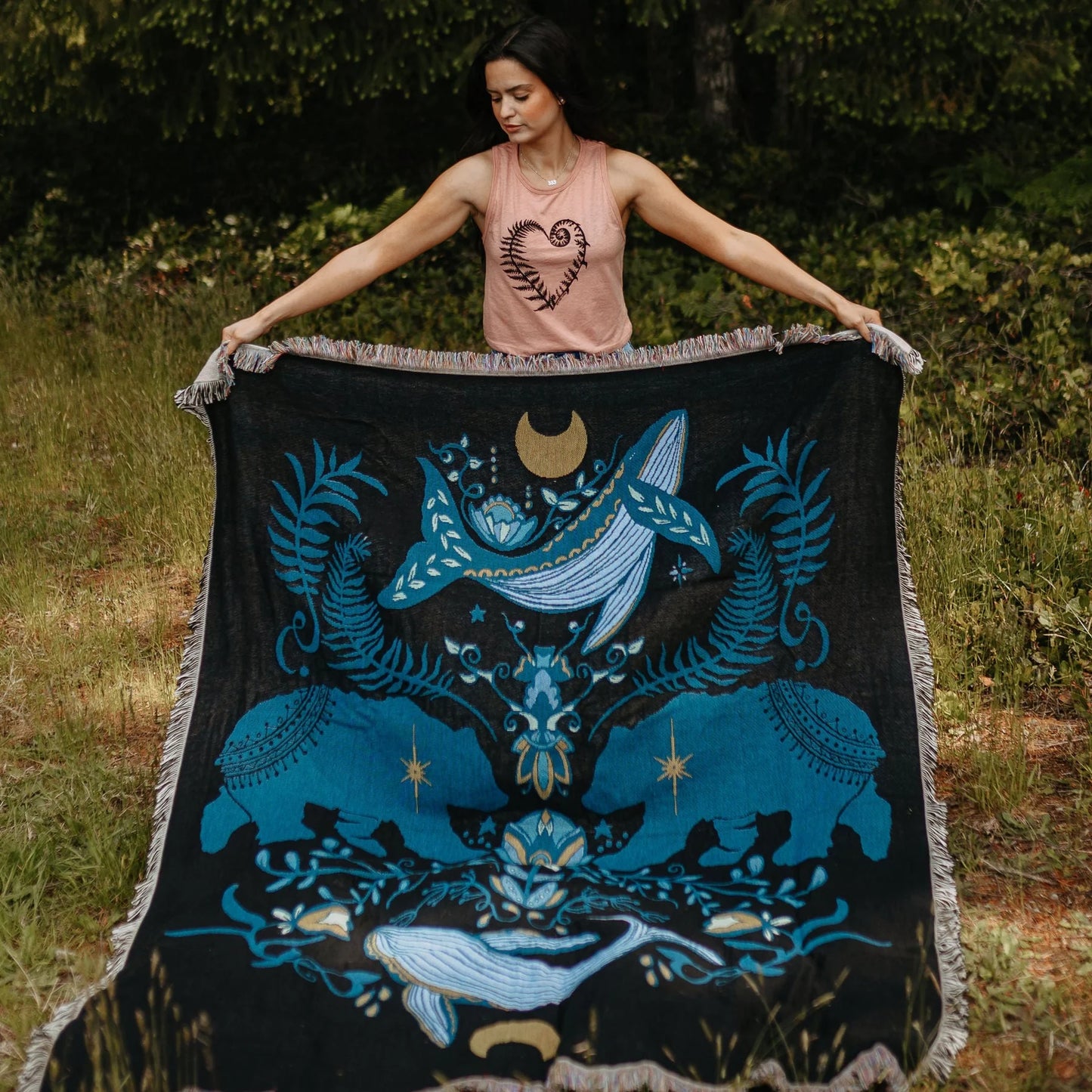 Cottage Bear 100% Cotton Blanket