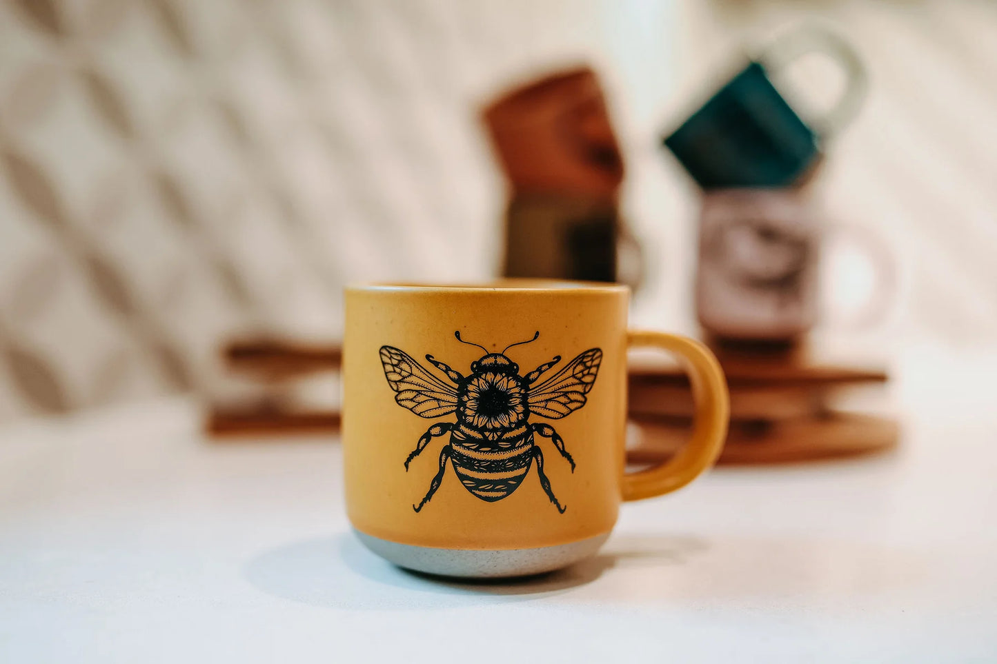 Ceramic Hand Drawn Mug - Bee