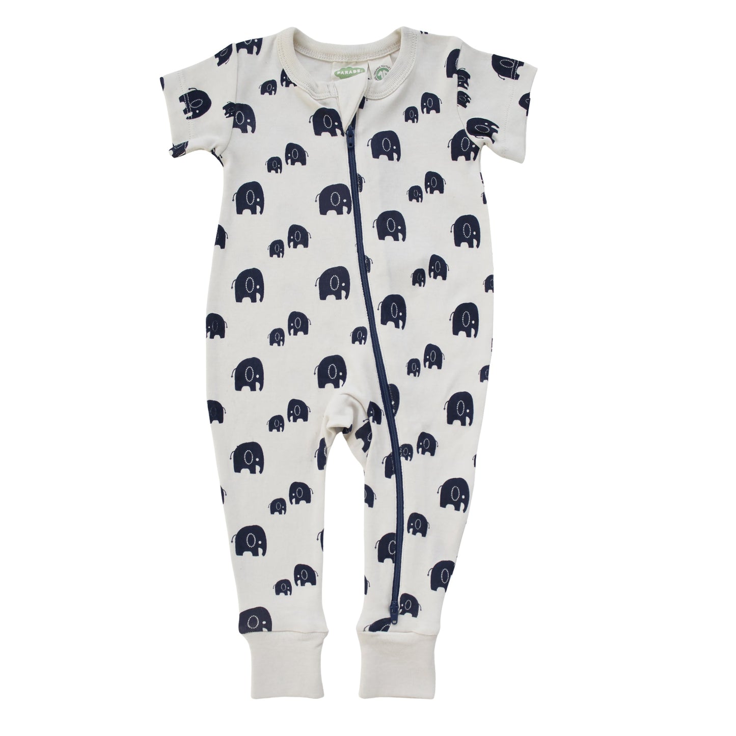 Baby 2 way Zipper Romper - Elephants - Parade