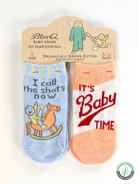 I Cal the Shots/ Its baby Time Socks