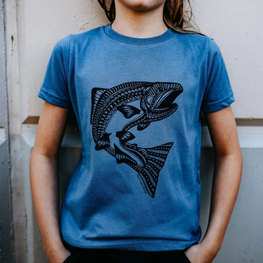 Jumping Salmon Youth T-shirt