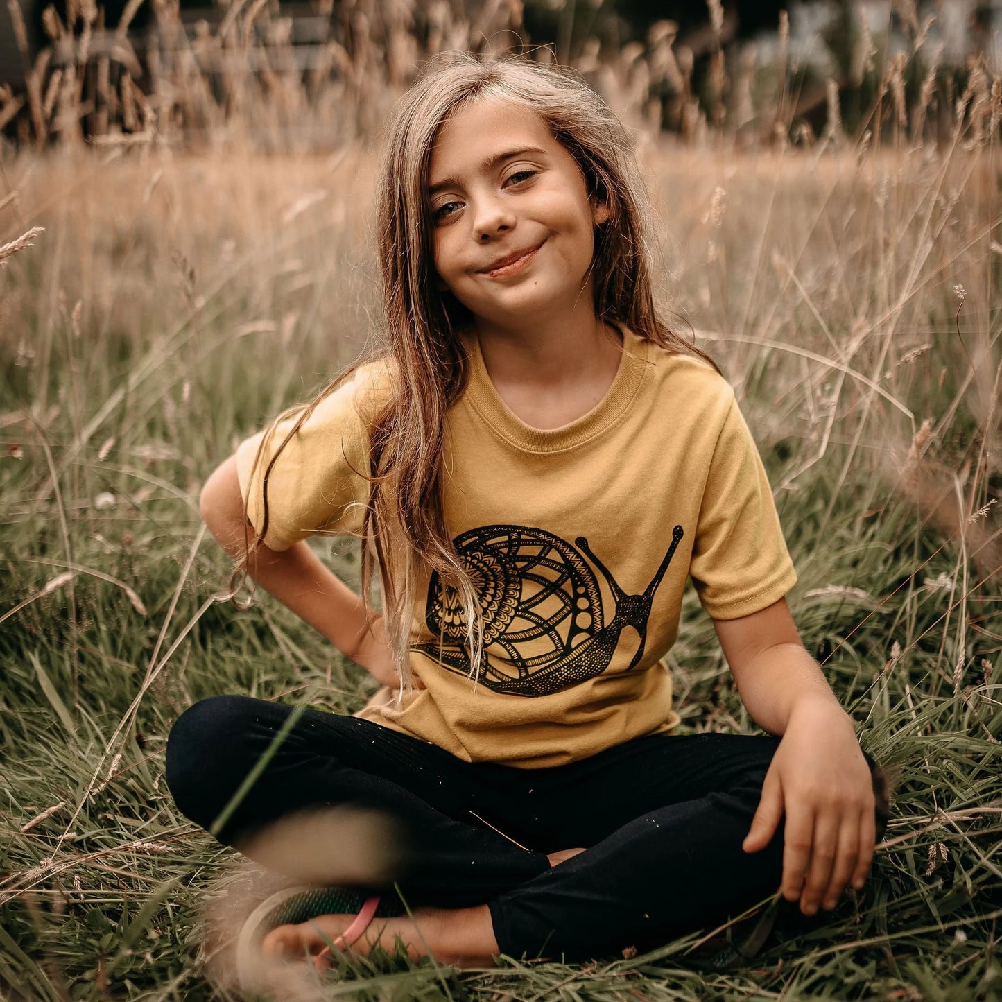 Snail Youth T-shirt Mustard