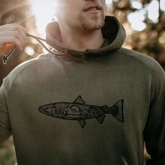 Atlantic Salmon Vintage Hoodie