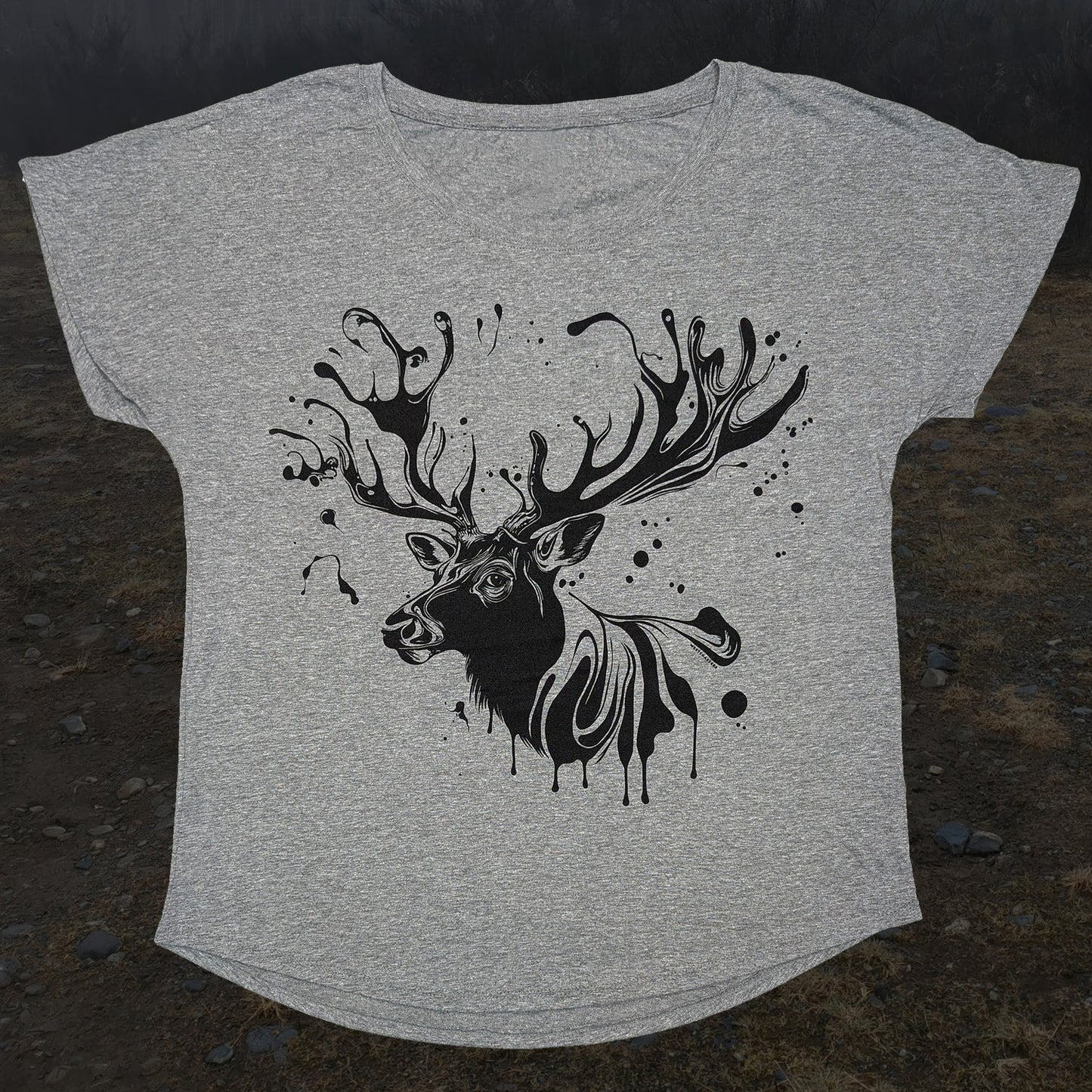 Ink Elk Womens Dolman T-shirt