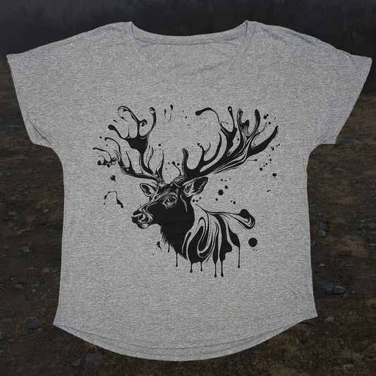 Ink Elk Womens Dolman T-shirt