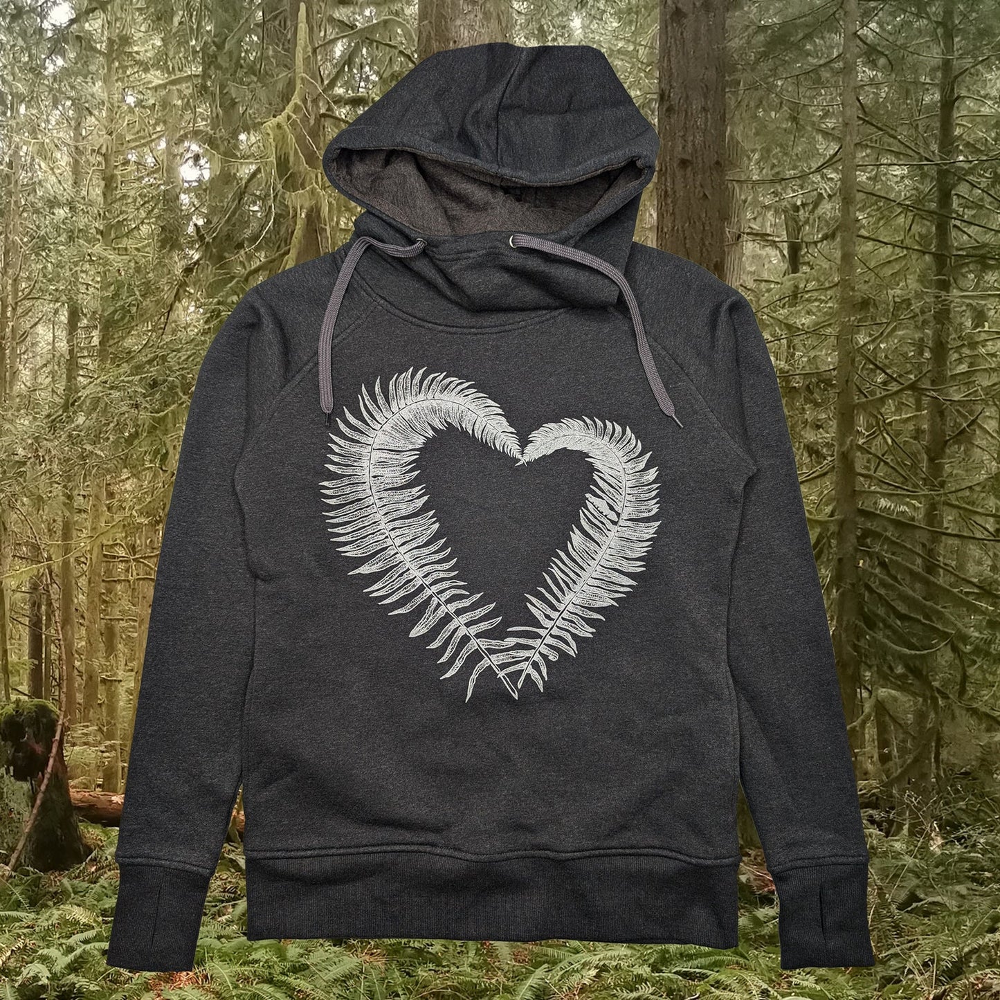 Fern Heart Women's Scuba Hoodie