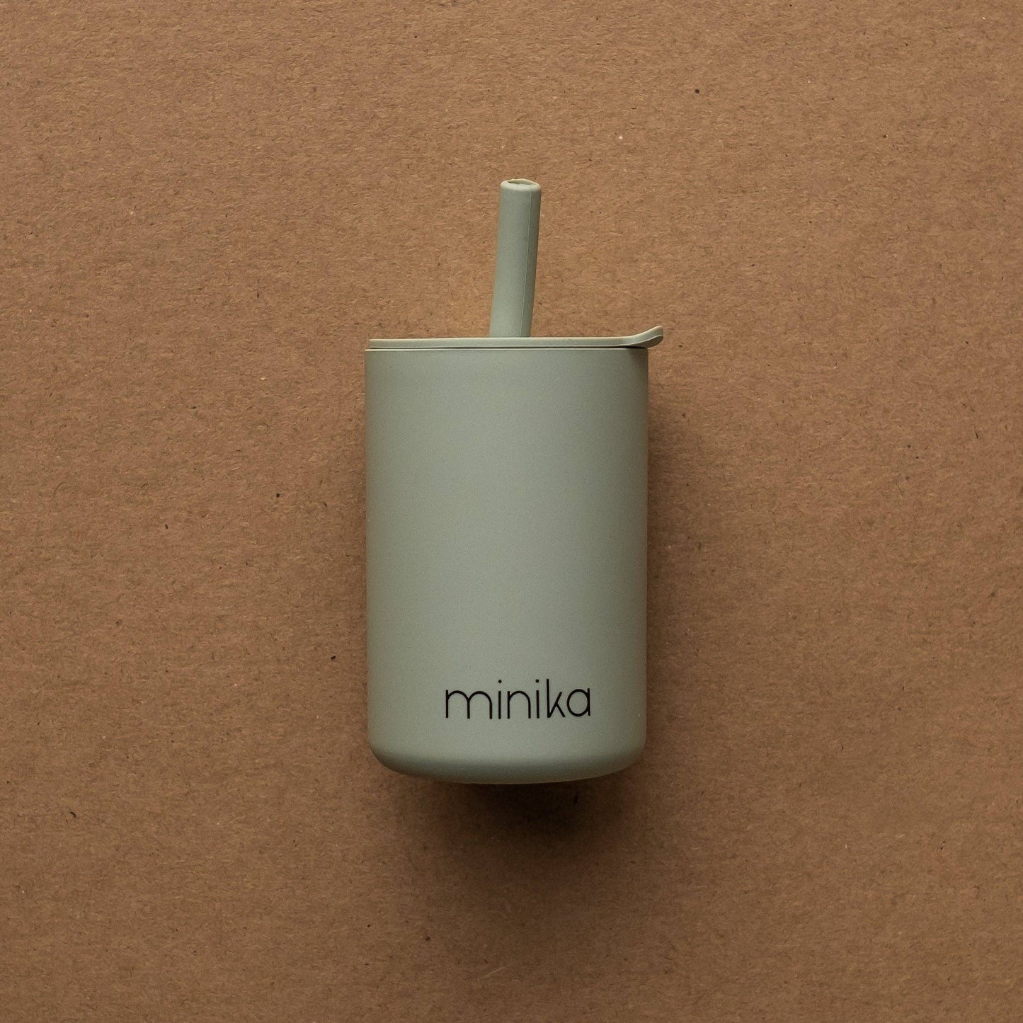 Straw cup with lid - Sage