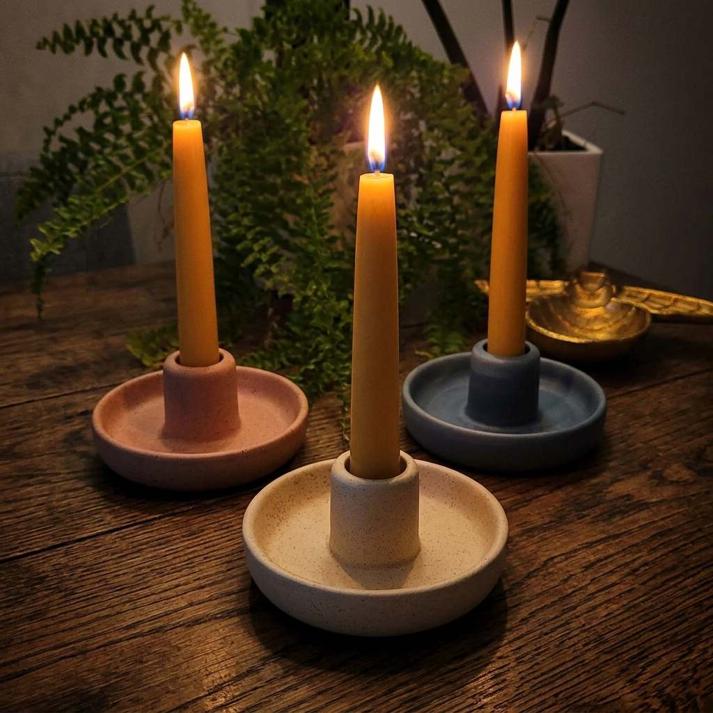 Taper Beeswax Candles 1 Pair