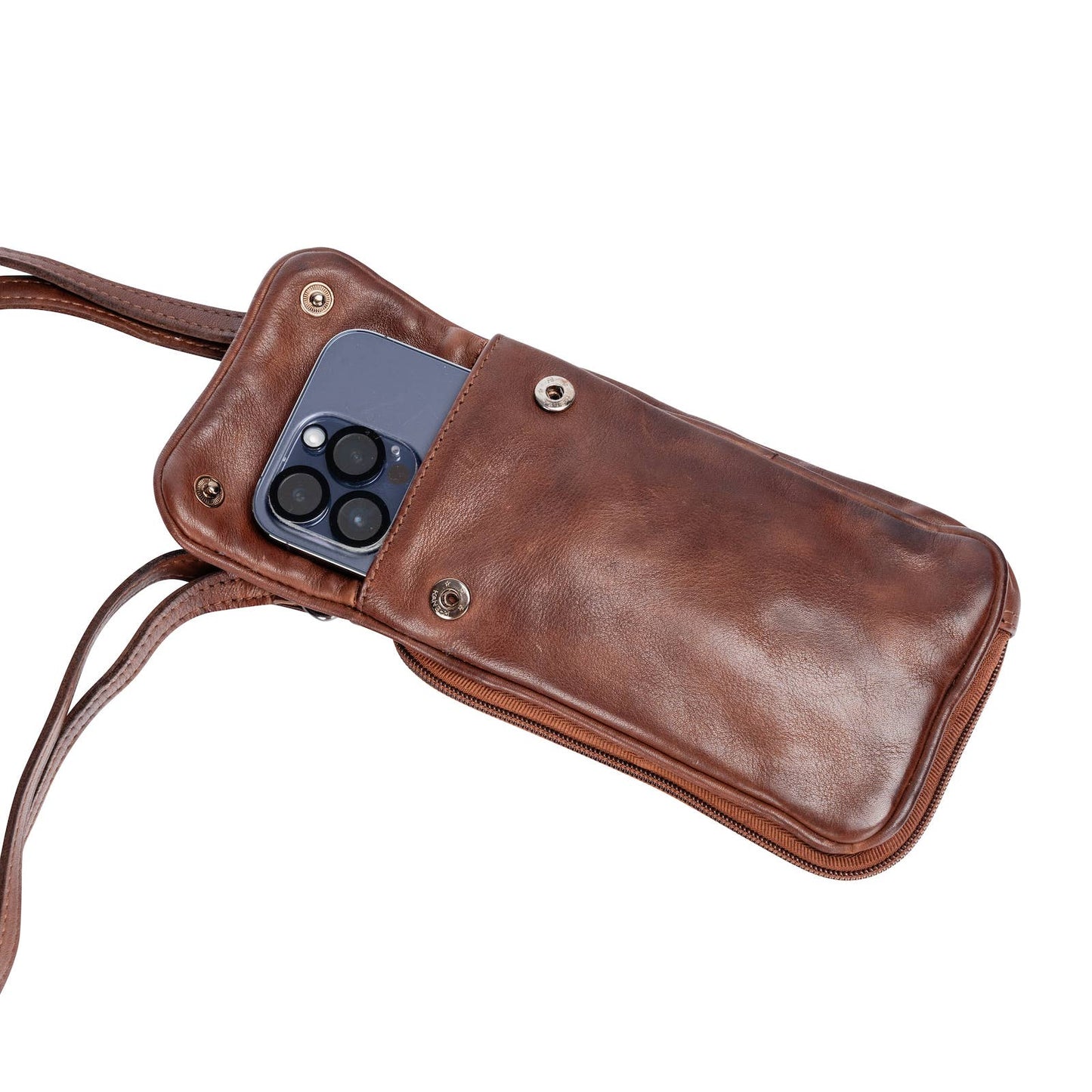 Leather Phone Bag Elk - Brown GW6839BRN