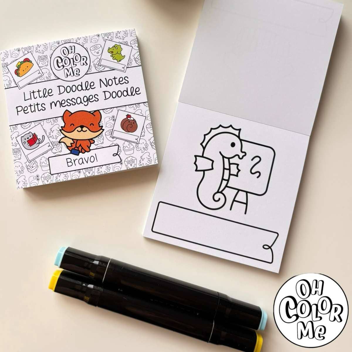 Little Doodle Notes, 4"x4", Lunch Notes, Teacher Gift