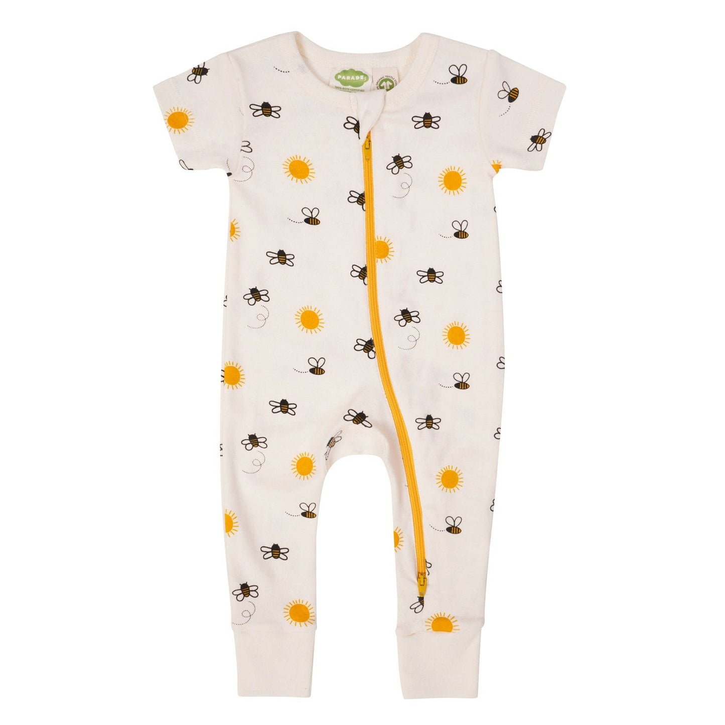 Signature Print '2-Way' Zip Romper - Short Sleeve