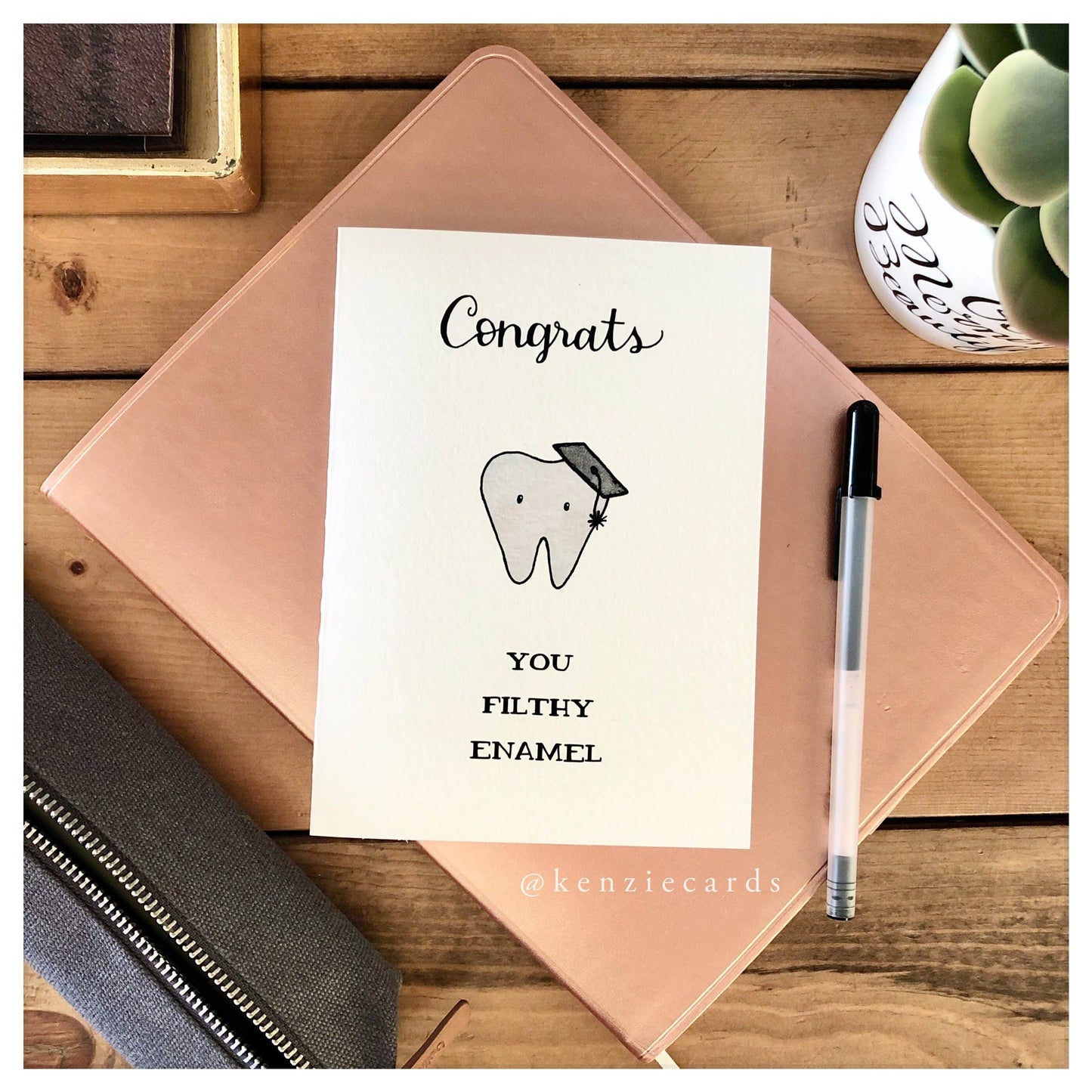 Graduation – “Congrats You Filthy Enamel” Funny Dental Card