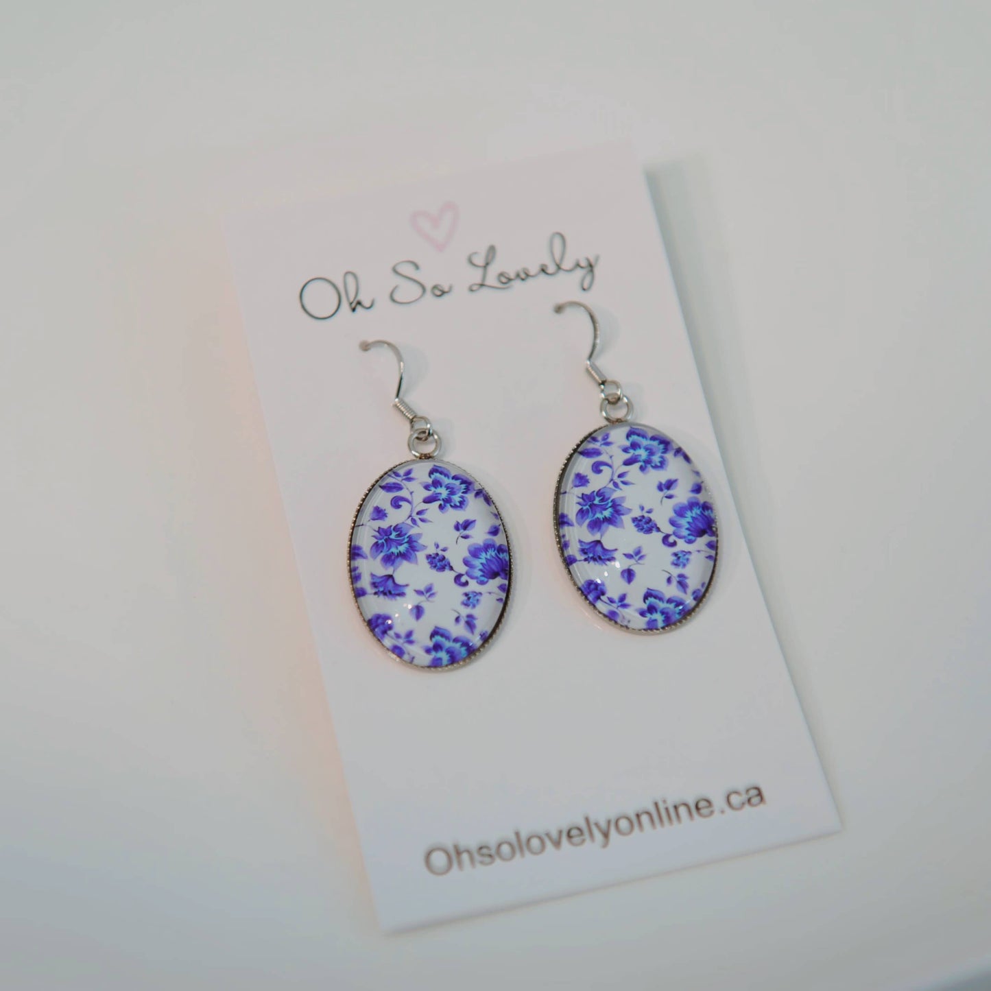 Santorini Florals Drop Glass Earrings