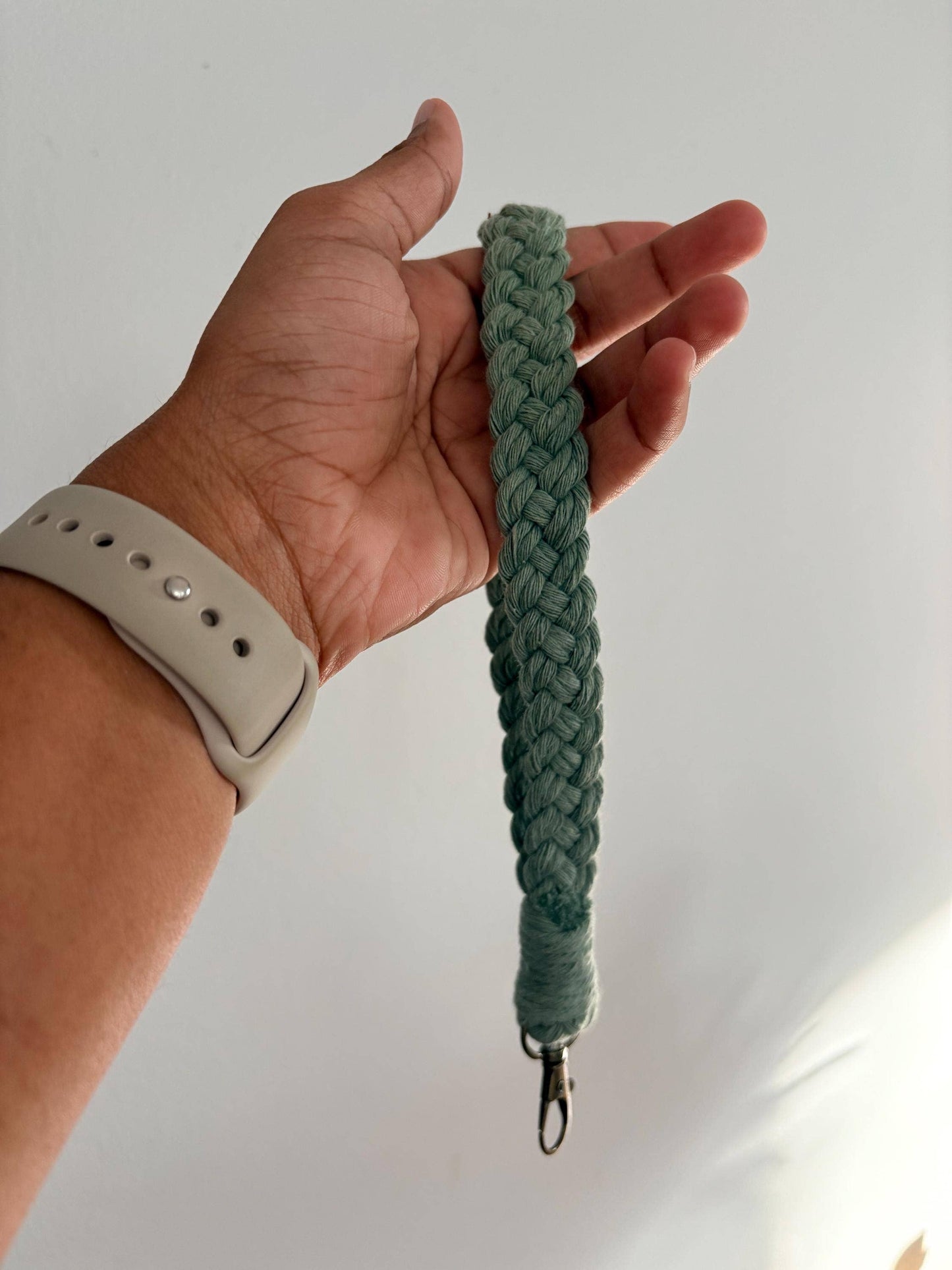 Handmade Macrame Cotton Boho Wristlet Keychain for Women