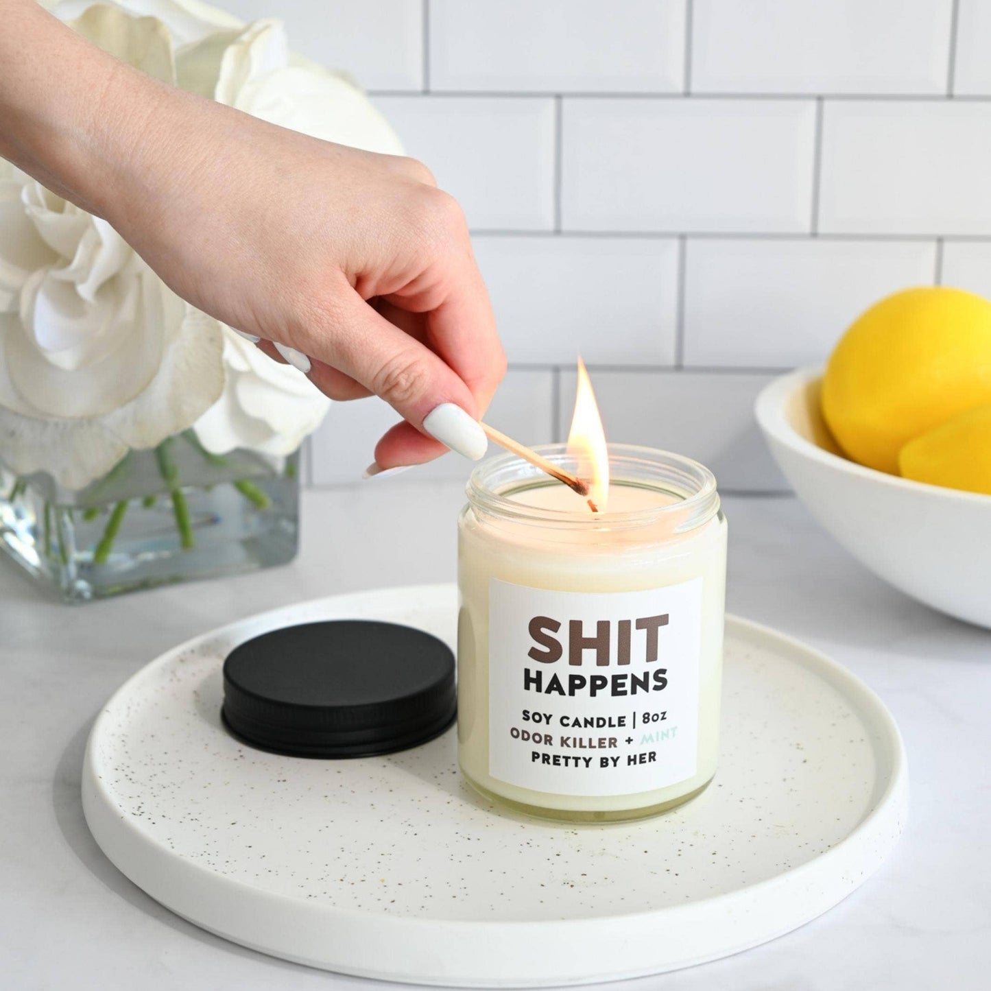 Shit Happens | Soy Wax Candle-pretty by her
