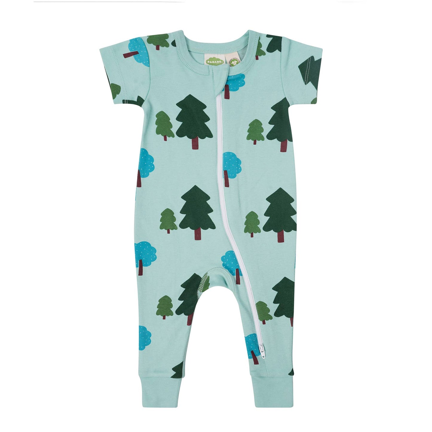Signature Print '2-Way' Zip Romper - Short Sleeve