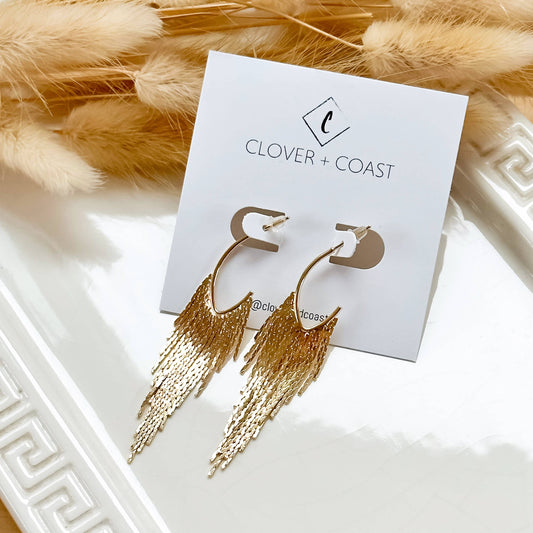 Gold Plated Fringe Earring