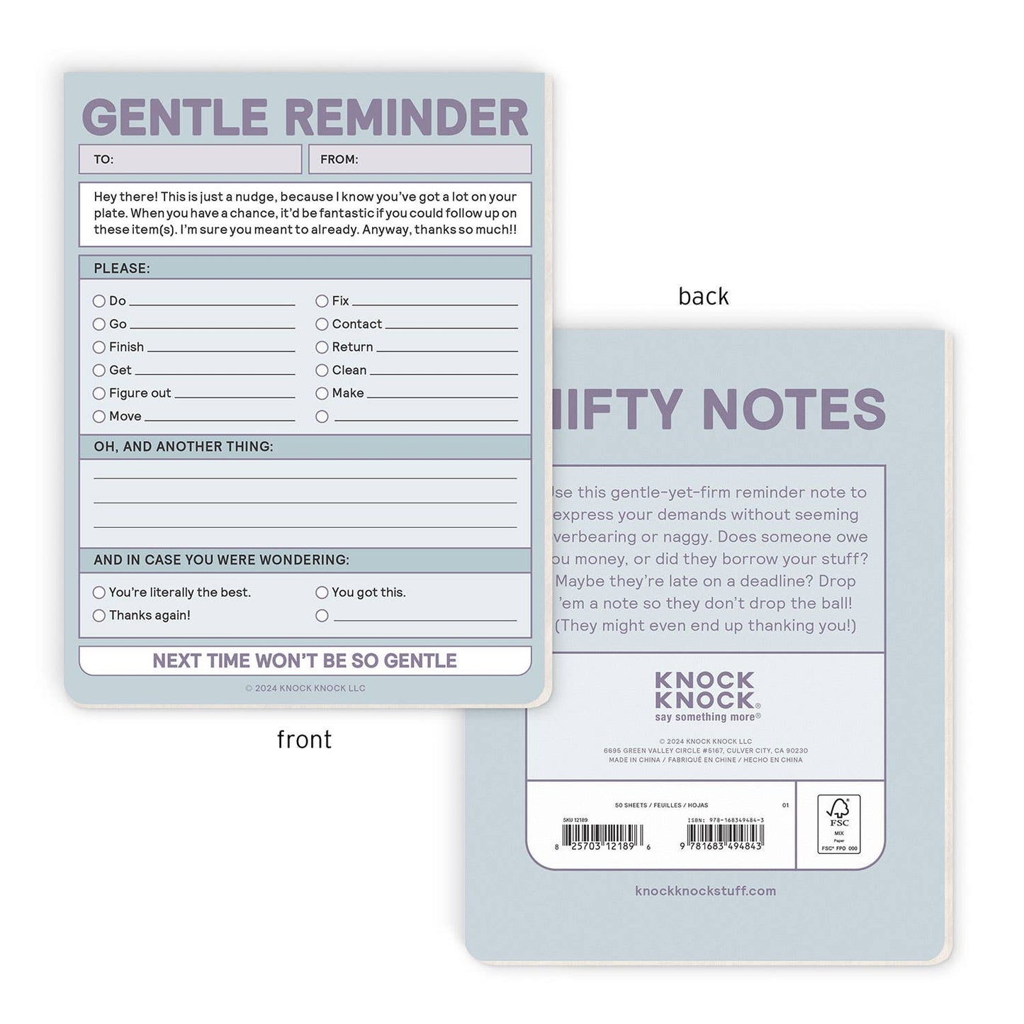 Gentle Reminder Nifty Note (Pastel Version)