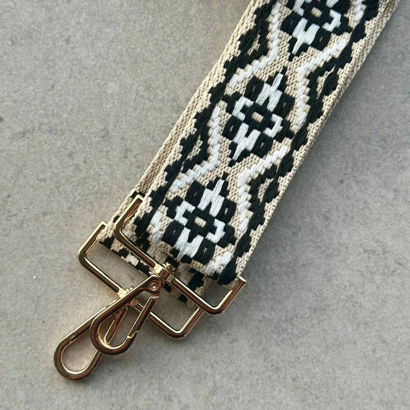 Black and White Bag Strap