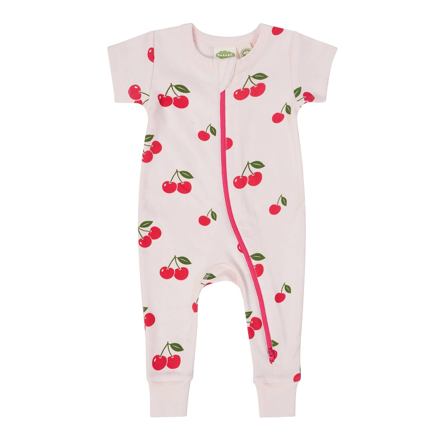 Signature Print '2-Way' Zip Romper - Short Sleeve
