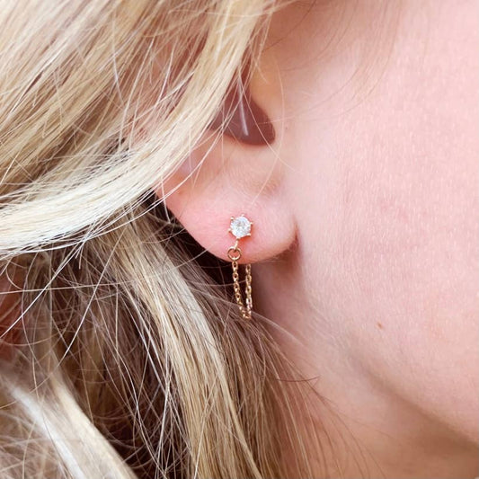 Blair chain stud earrings