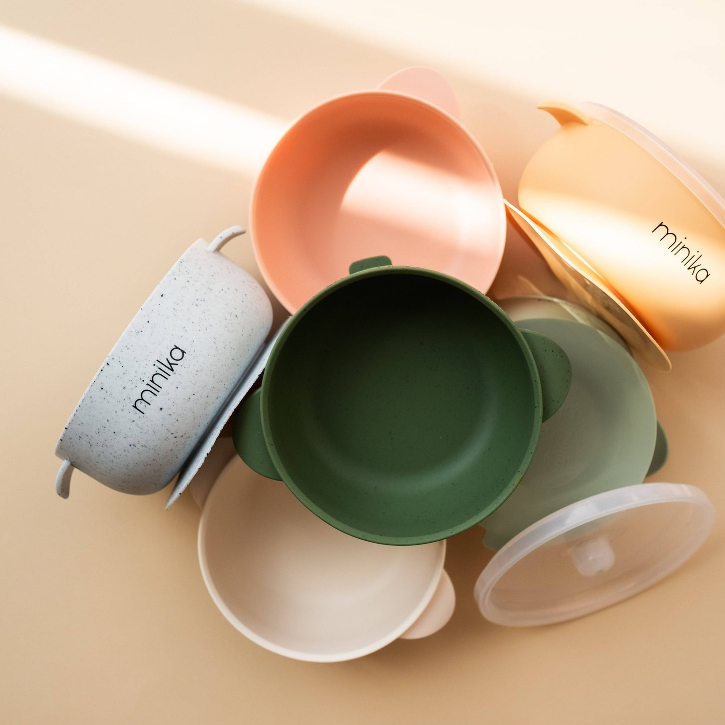 Silicone bowl with lid - Leaf