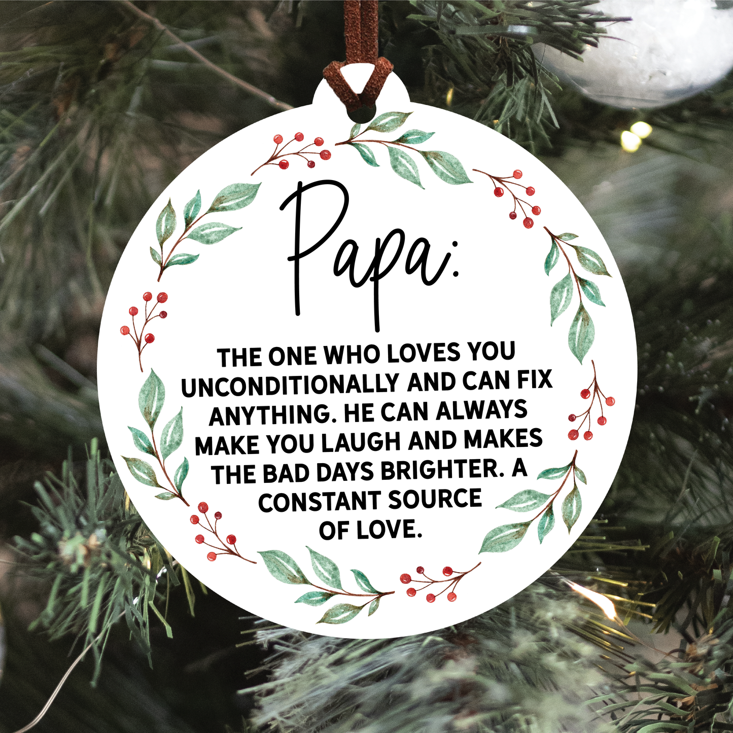 Grandpa Definition Christmas Ornament