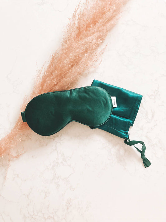 Silk Sleep Mask *Deep Teal 100% Organic