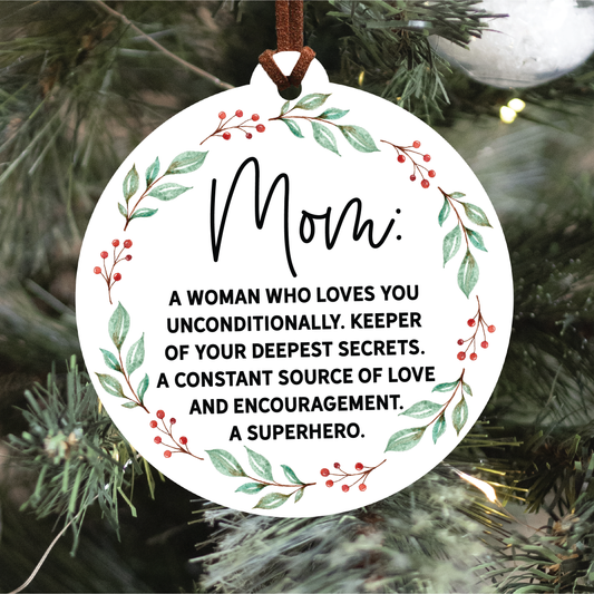 Mom Definition Christmas Ornament