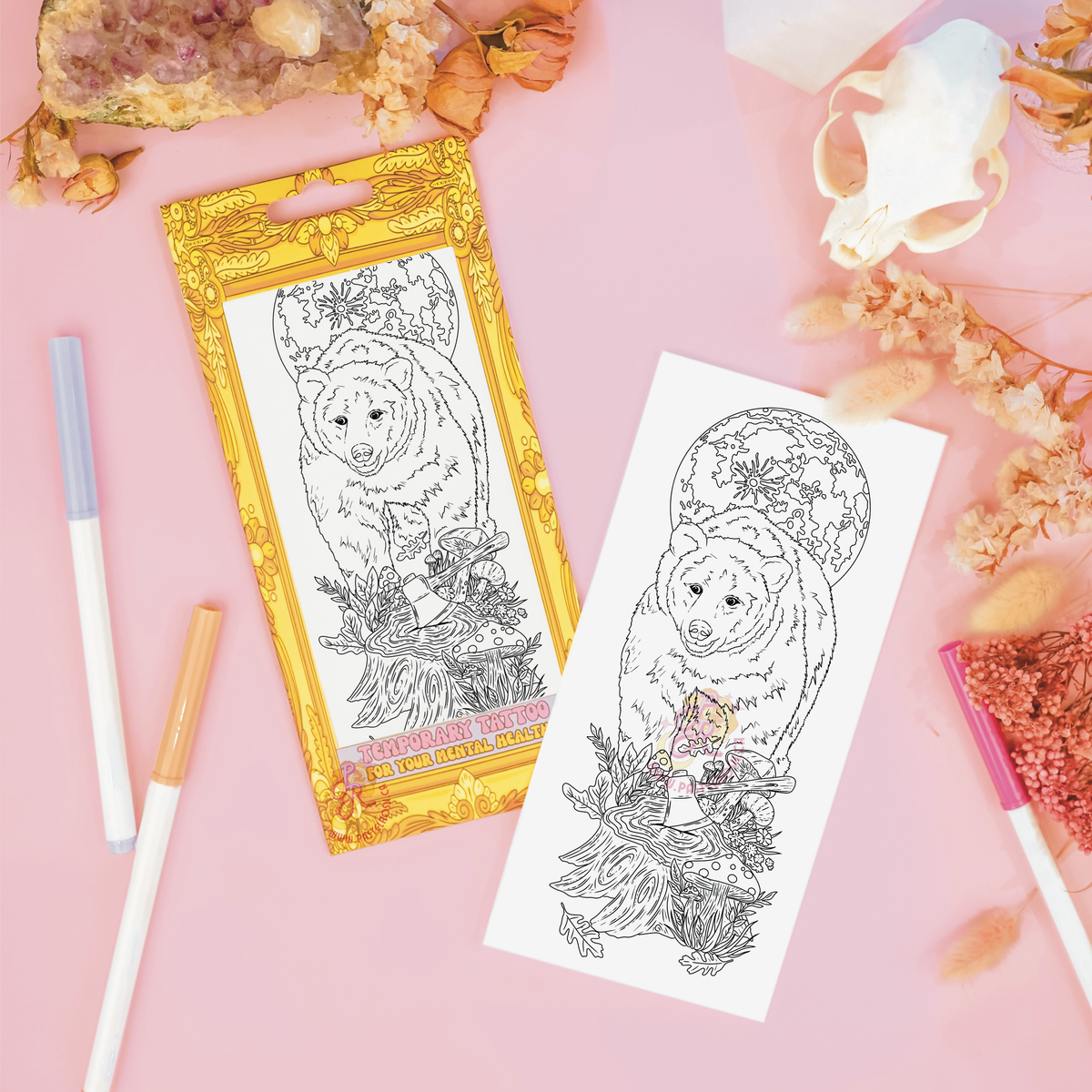 Grizzly Dreams Temporary Tattoo