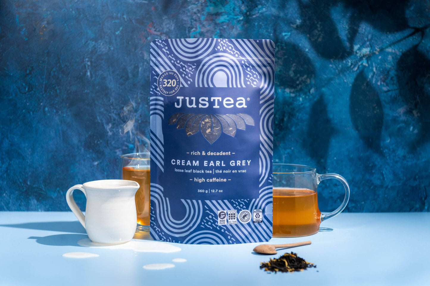Cream Earl Grey Black Tea in a Large Resealable Pouch