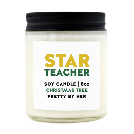 Star Teacher Candle | Funny Christmas Candle