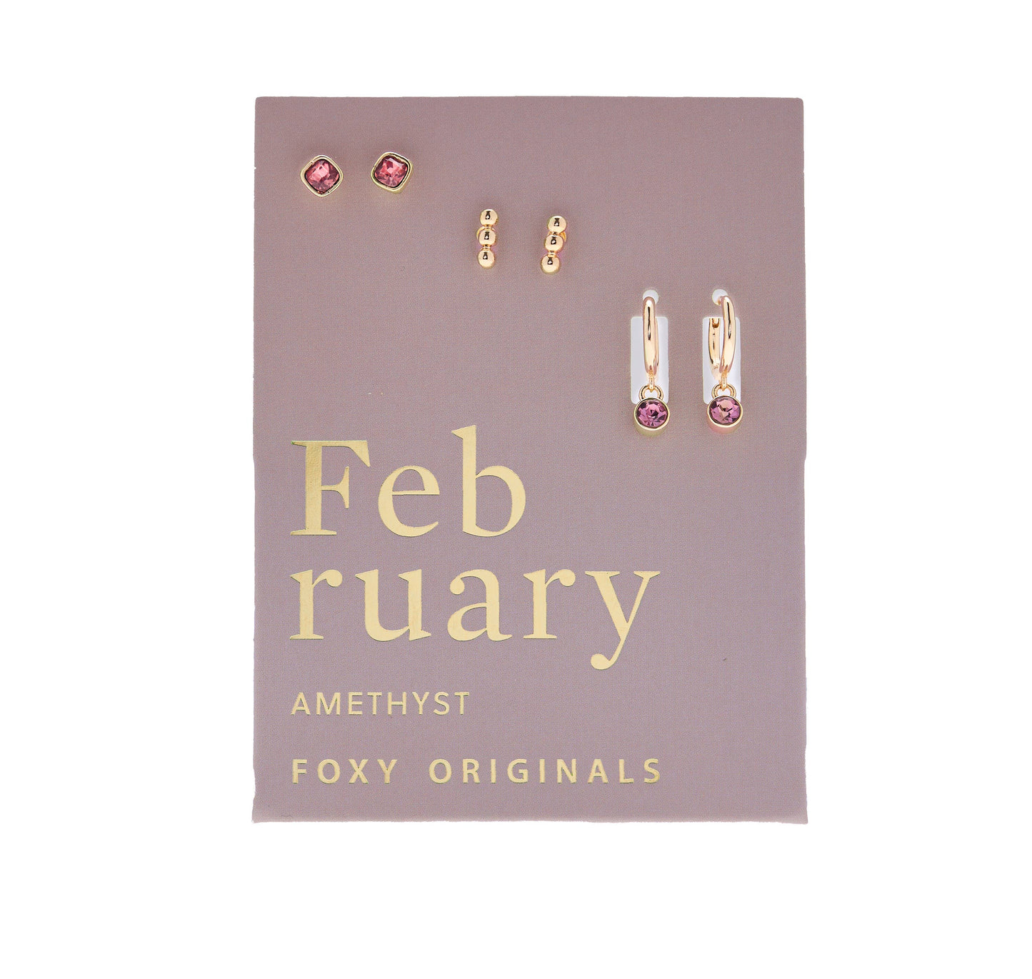 February Birthstone Earrings