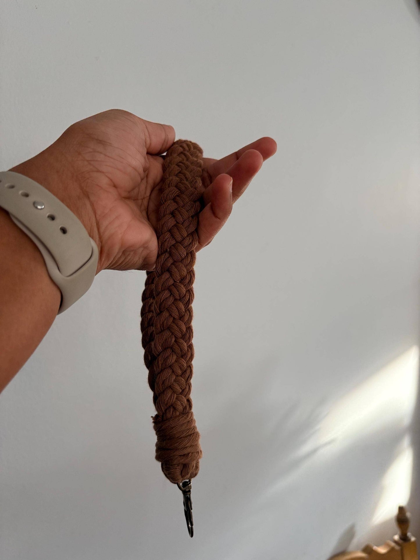 Handmade Macrame Cotton Boho Wristlet Keychain for Women