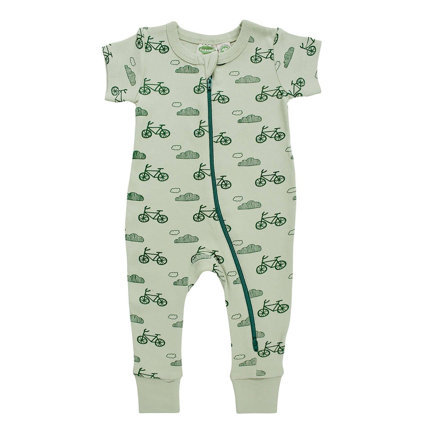 Signature Print '2-Way' Zip Romper - Short Sleeve