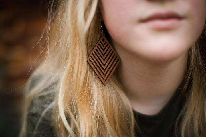 Cobi Geometric Wooden Earrings