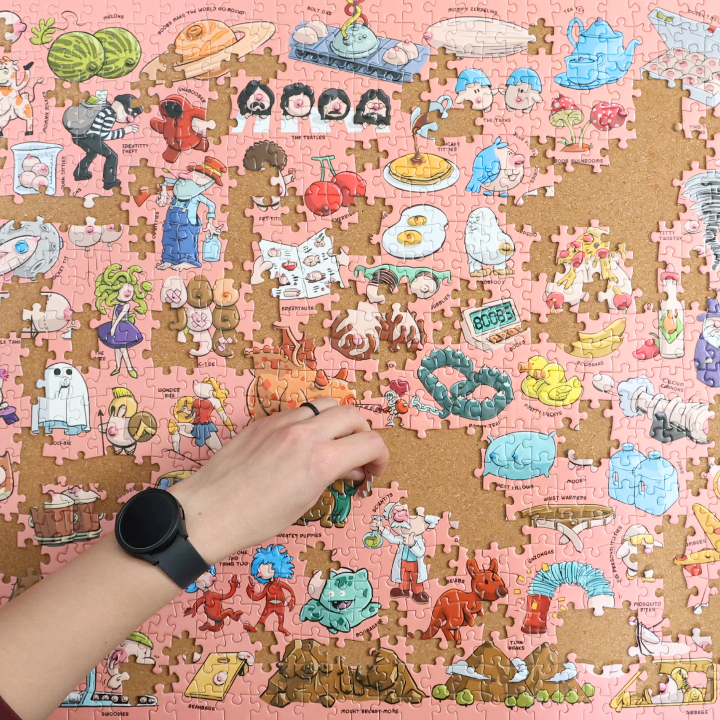 Tit's A Puzzle - Funny Boob Themed 1000 Piece Jigsaw Puzzle