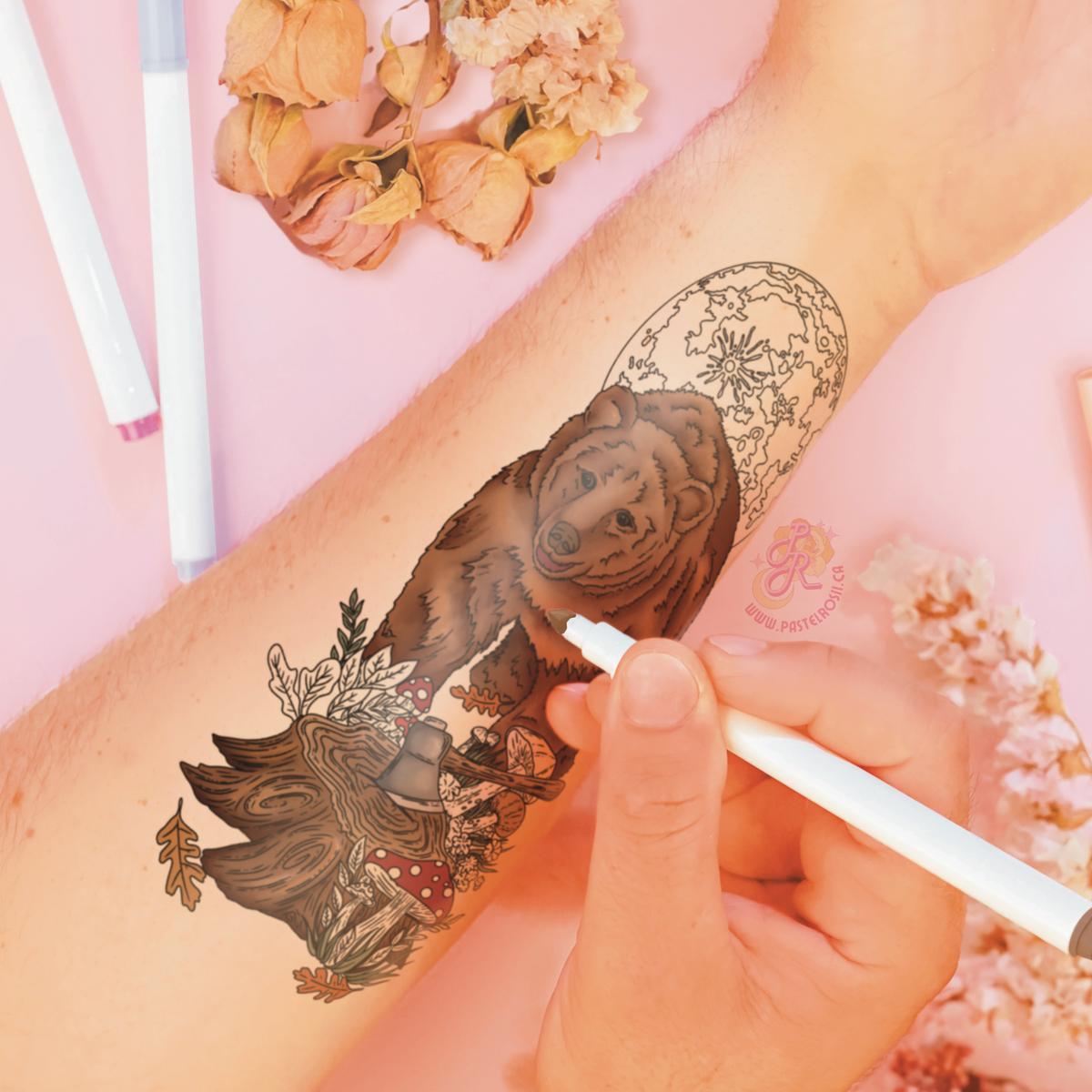Grizzly Dreams Temporary Tattoo