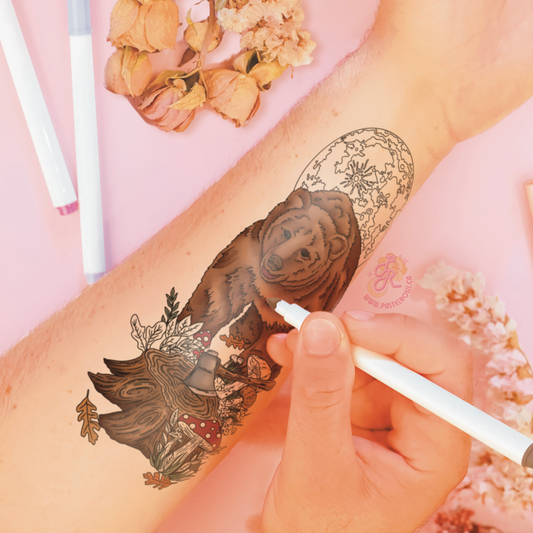Grizzly Dreams Temporary Tattoo