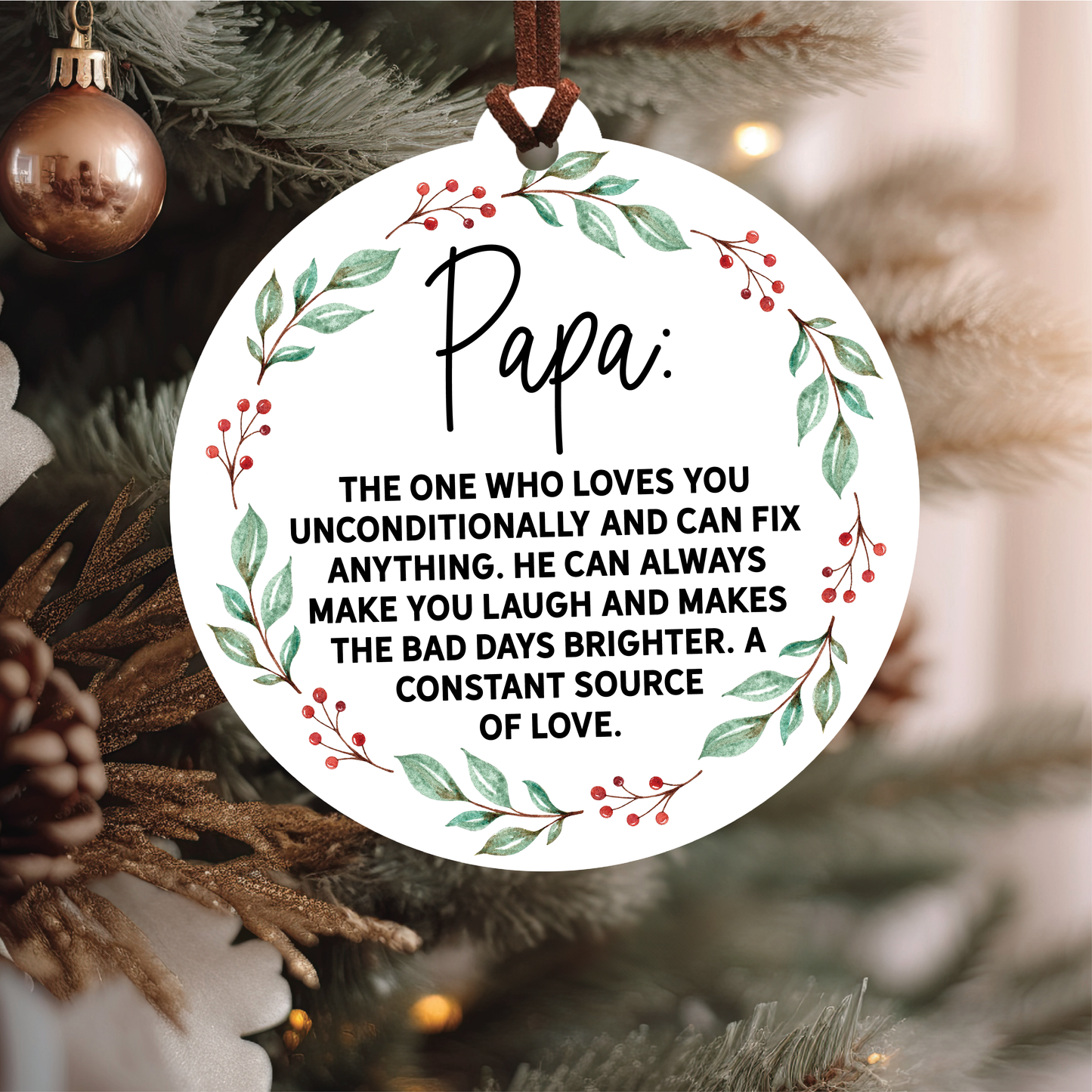 Grandpa Definition Christmas Ornament