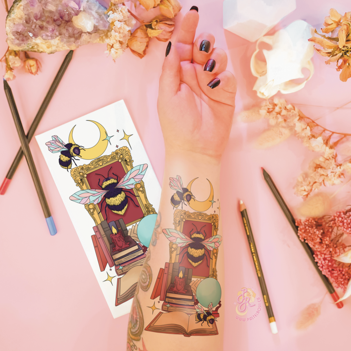 Bumblebee Moondance Temporary Tattoo