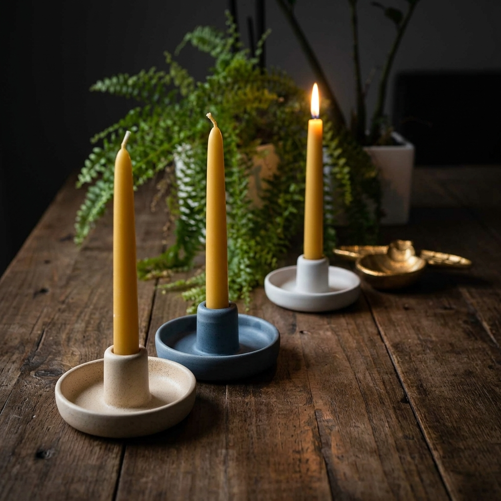 Taper Beeswax Candles 1 Pair