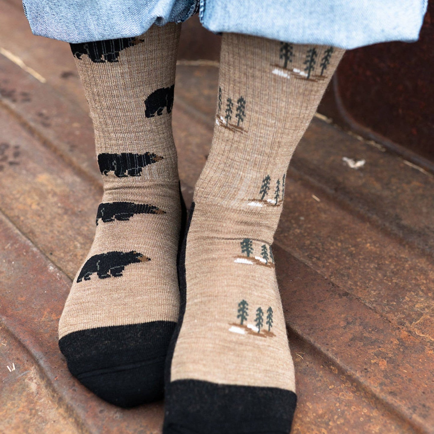 Merino Wool Women's Socks | Bear & Tree | Mismatched | Eco