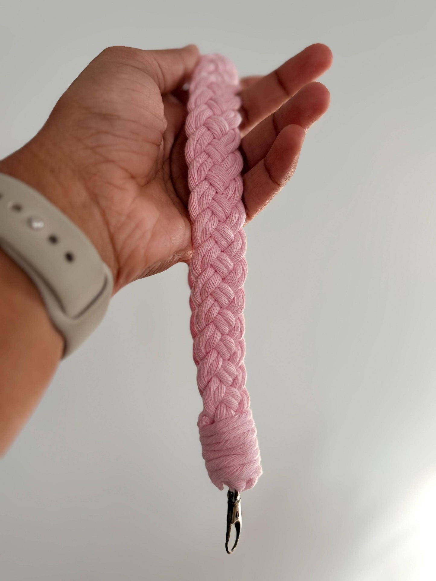 Handmade Macrame Cotton Boho Wristlet Keychain for Women